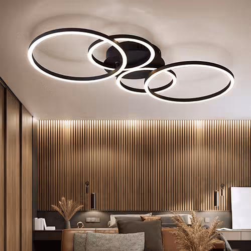 LED Deckenleuchte mit unterschiedlichen Ringen