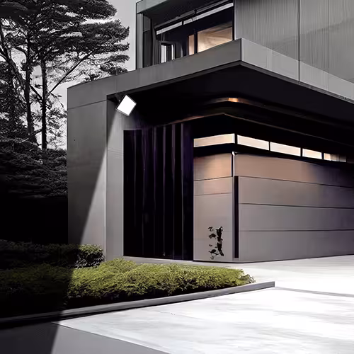 LED Baustrahler in schwarz